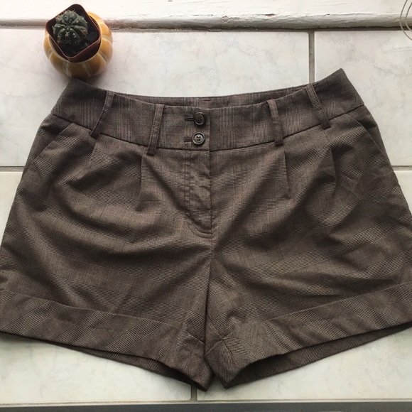 Charlotte Russe Pants - Charlotte Russe high waist plaid business shorts